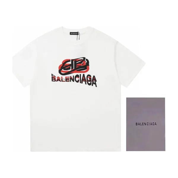 프라다 재킷 관련 상품 발렌시아가 더블 B 그래픽 코튼 반팔 티셔츠 2Color